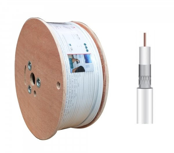 Triax RG6 Coax Cable CCS PVC White 250m Metre