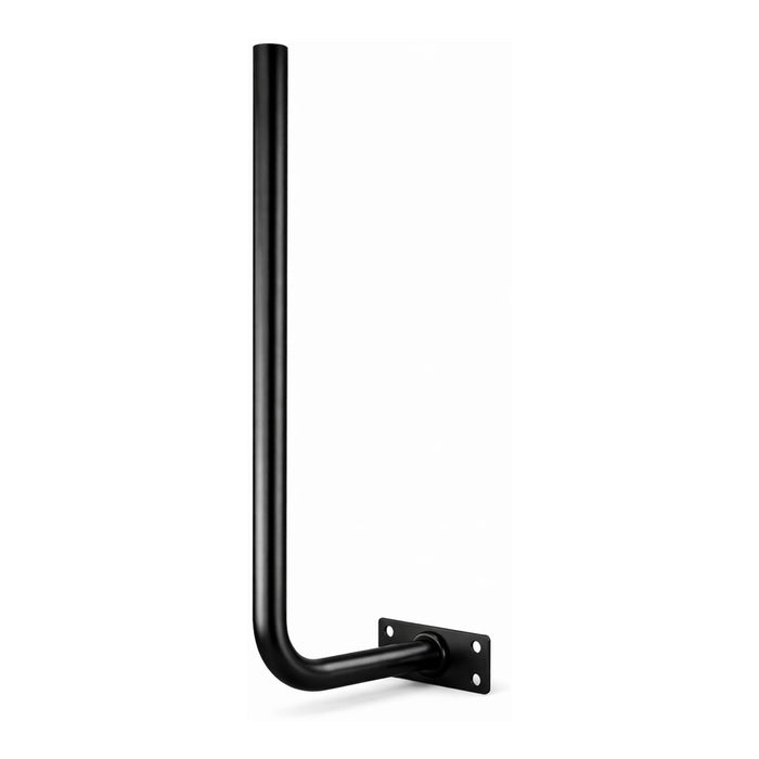 Curved Fascia Mount 1m Hockey Stick HDG Powdercoat Black