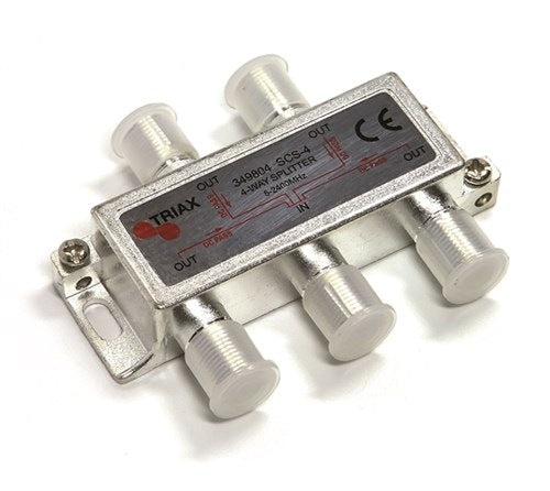 Triax Splitter 4 Way F Type Compact