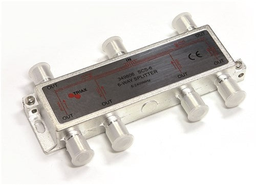 Triax Splitter 6 Way F Type Compact