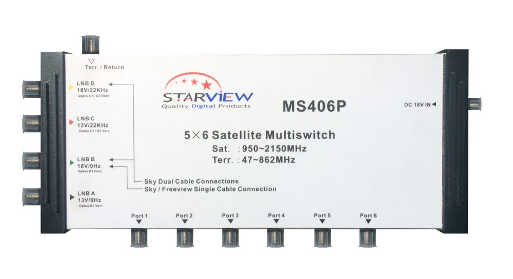 Starview Multiswitch 5x 6 with Power Supply