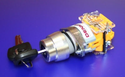 22mm Key Switch 2Pos N/O N/C Key Out Left