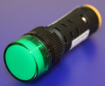 16mm Pilot Light Green 230VAC