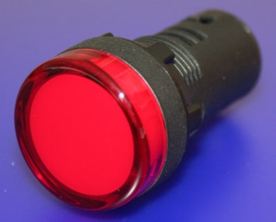 22mm Pilot Light Red 12VAC LED