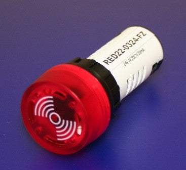 22mm Pilot Light Red Buzz Flashing 230V