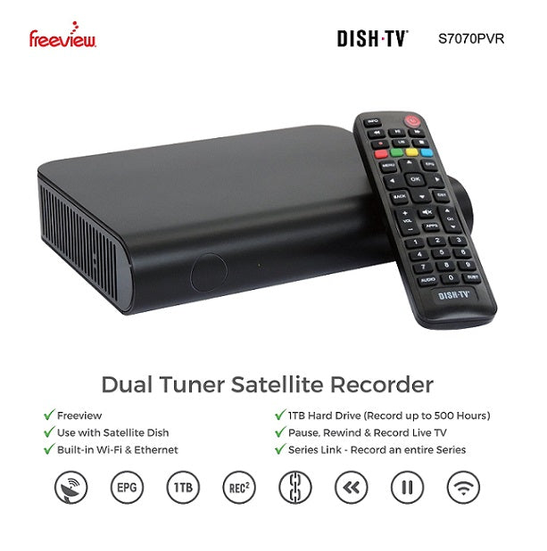 Freeview Recorder S7070PVR 450 Hour Capacity