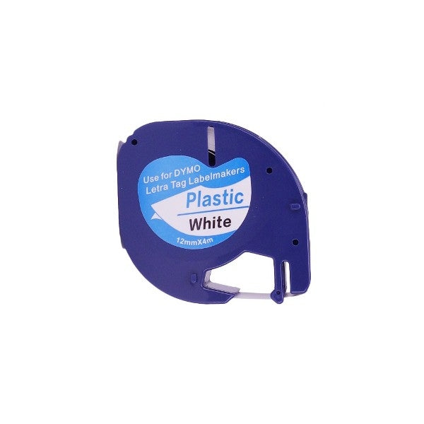 LetraTag Label Tape Plastic 12mm x 4m White