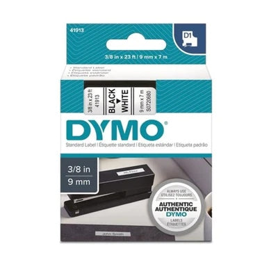 Tape D1 9mm Black/White (7m)