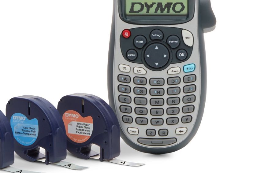 LetraTag Labeller 100H Handheld Label Maker Silver & 3 tape