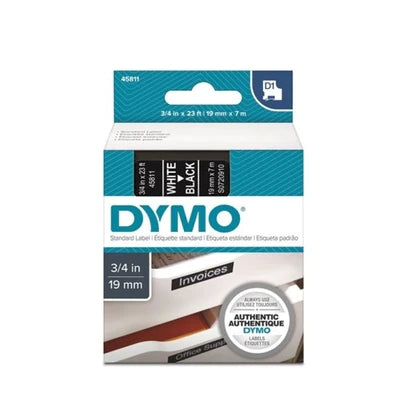 Tape D1 19mm White/Black (7m)