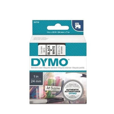 Tape D1 24mm Black/White (7m)