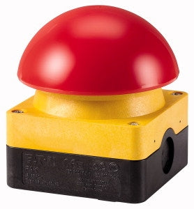 E-Stop Pull Release Red Mushr 1N/O 1N/C Yellow Housing IP67