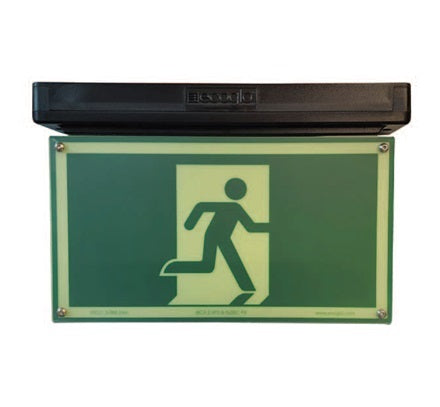 Exit Sign Hybrid Single Side Black Body 24m 0.5W RM Decals