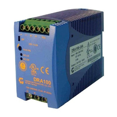 Power Supply 4.2A In 100-240VAC Out 24VDC 100W Din Mnt