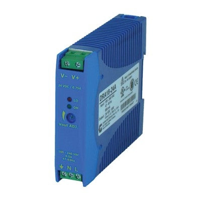 Power Supply 1.5A In 100-240VAC Out 12VDC 18W Din Mnt