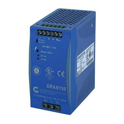 Power Supply 5A In 115-230VAC Out 24VDC 120W Din Mnt