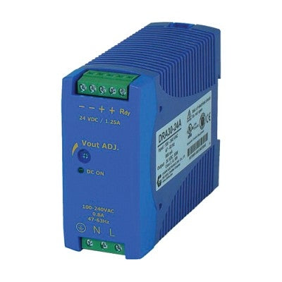Power Supply 1.25A In 100-240VAC Out 24VDC 30W Din Mnt