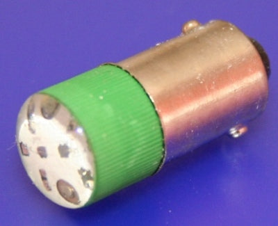 Lamp LED 24V AC/DC Green BA9