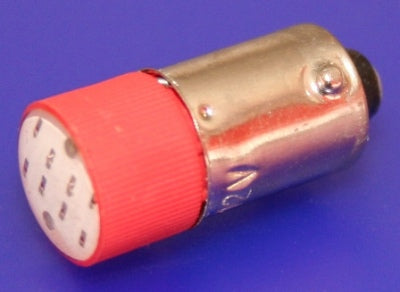 Lamp LED 24V AC/DC Red BA9