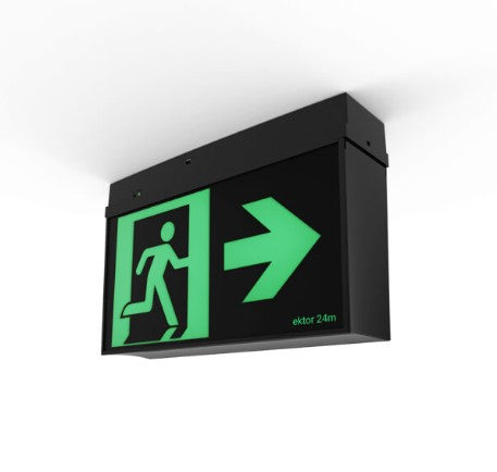 Mercury Basic Emergency Exit Sign Black
