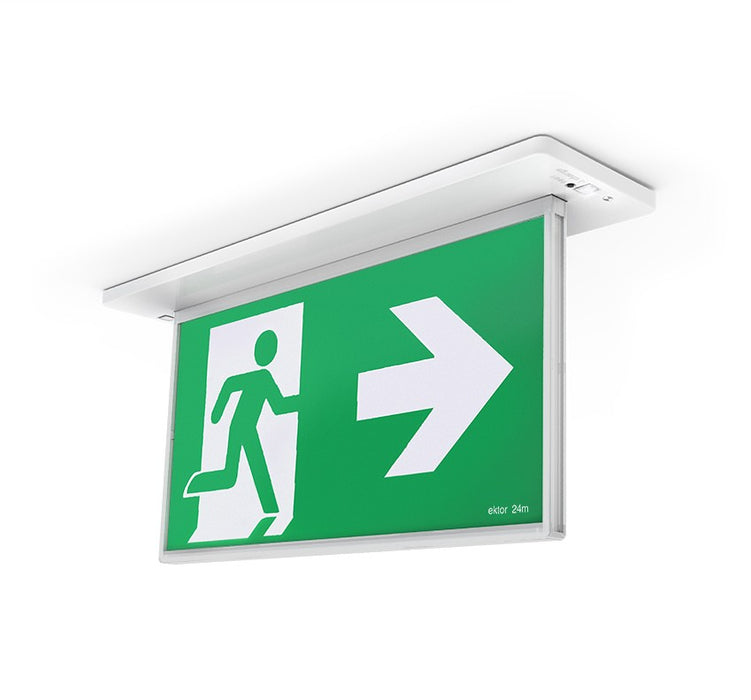 Razor Emergency Exit Light D29 Recessed 24m