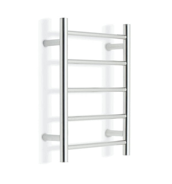 Heated Towel Ladder 20R 5Bar Rnd Dual Wiring 550x400x90mm