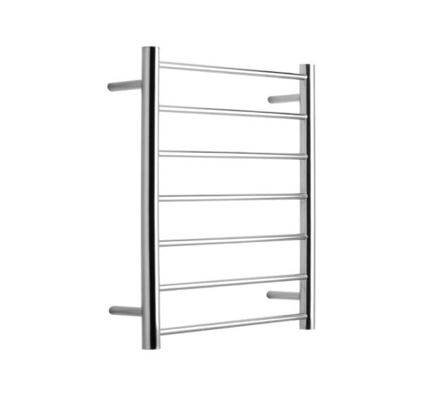 Heated Towel Ladder 45R 7Bar Rnd Dual Wiring 800x450x90mm