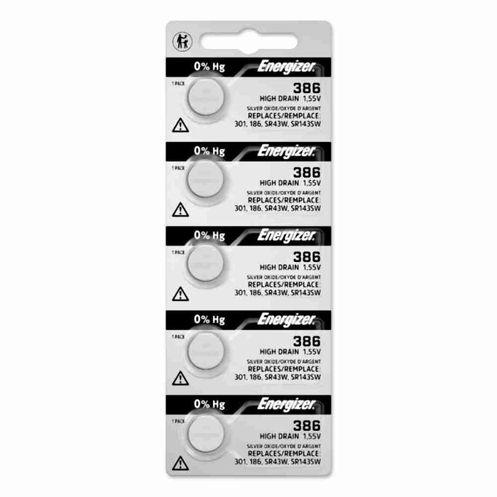Watch Battery Silver Oxide 386-301 1.5V Each