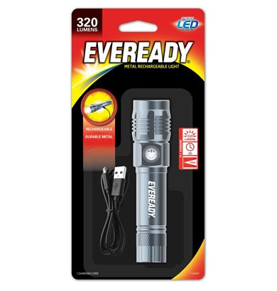Eveready Torch Metal Rechargeable 320lm