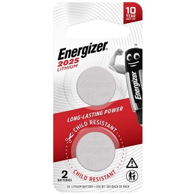 Battery Lithium Coin CR2025 3V 2Pk