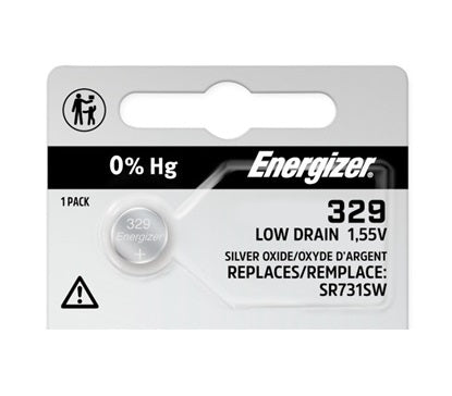Watch Battery Silver Oxide 329TZ 1.5V Each