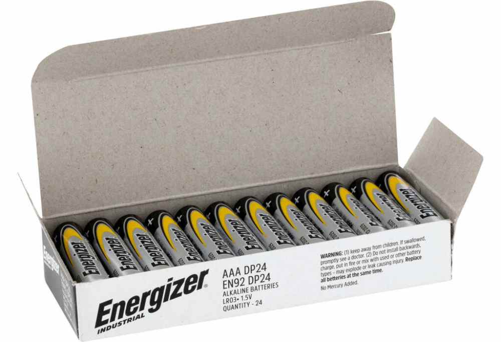 Battery Alkaline AAA Size Industrial 24Pk