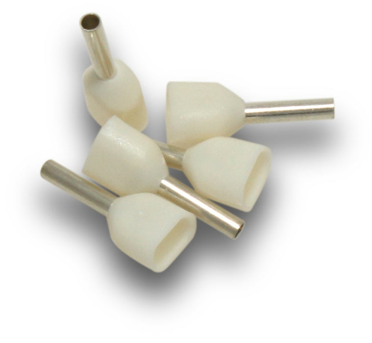 Bootlace Terminal White .5mm (Pkt1000)