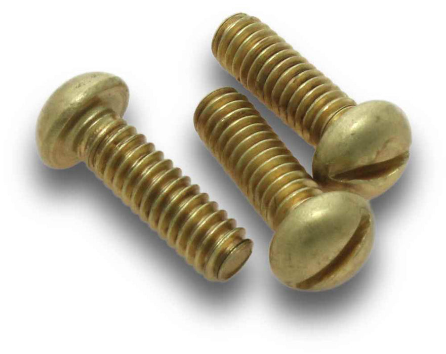 Machine Screw M6 x 25mm Brass Pan (Jar 18)