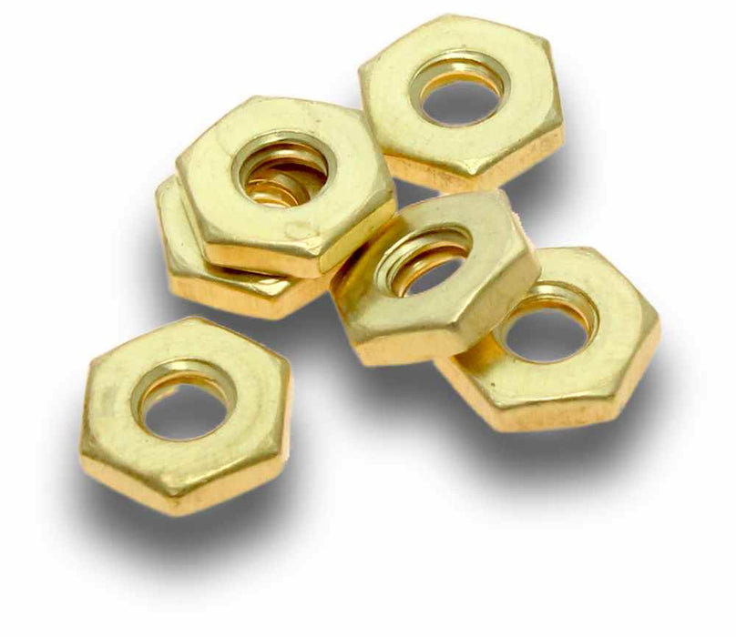 Nut M6 Brass Pressed Hex (Jar 26)