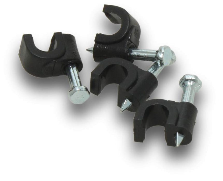 Cable Clip 6mm Conduit Wire Black (Jar100)