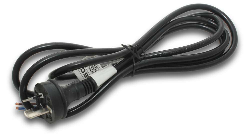 Allied Cord Set 2m Black 1.5mm 3c PVC Flex 3Pin BE Plug