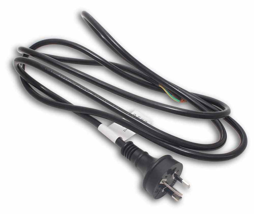 Allied Cord Set 2m Black 1mm 3c PVC Flex 3Pin BE Plug