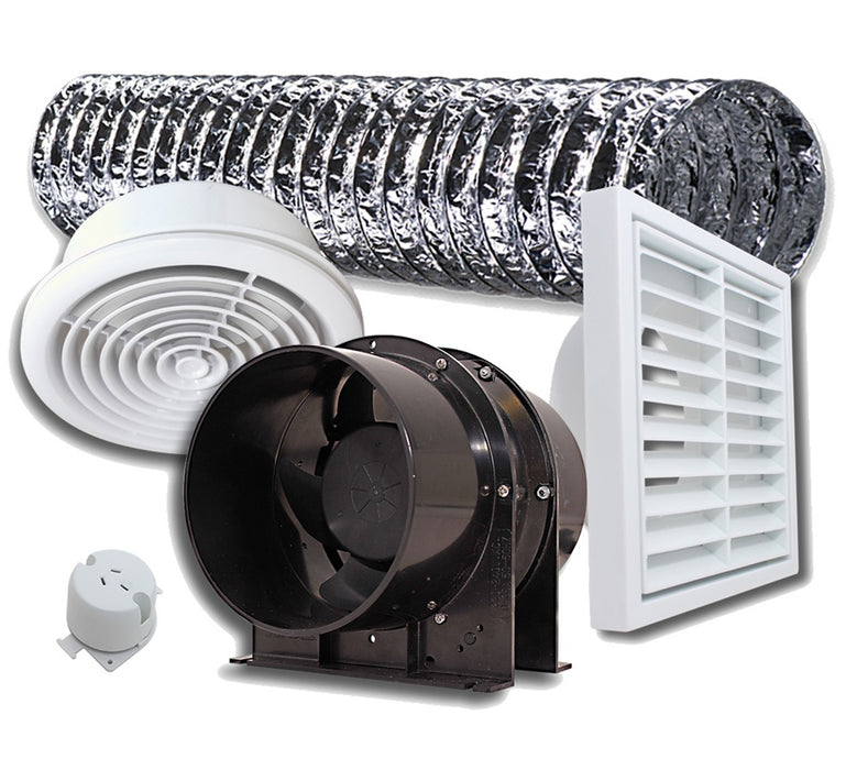 Inline Exhaust Fan 150mm Contractor Kit  6m