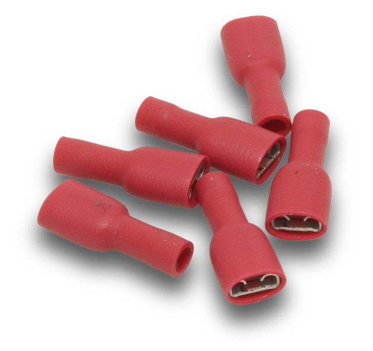Quick Connect Fem Red Full Ins 6.4mm (Pkt50)