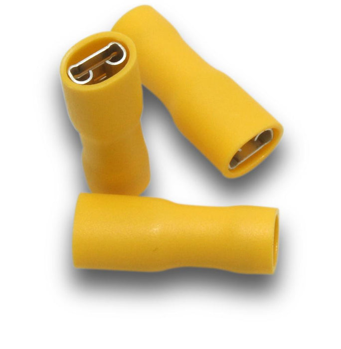 Quick Connect Fem Yellow Full Ins 6.4mm (Pkt10)