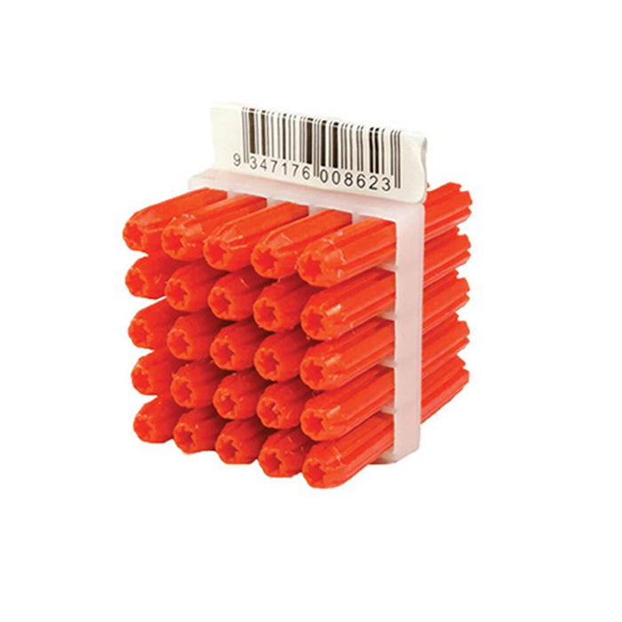 Framed Wall Plug 6x25mm Red (Frame 25)