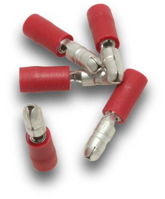 Connector Bullet Male Red (Pkt100)