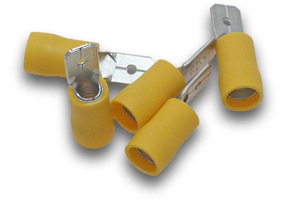 Male Tab Yellow 6.4mm (Pkt50)