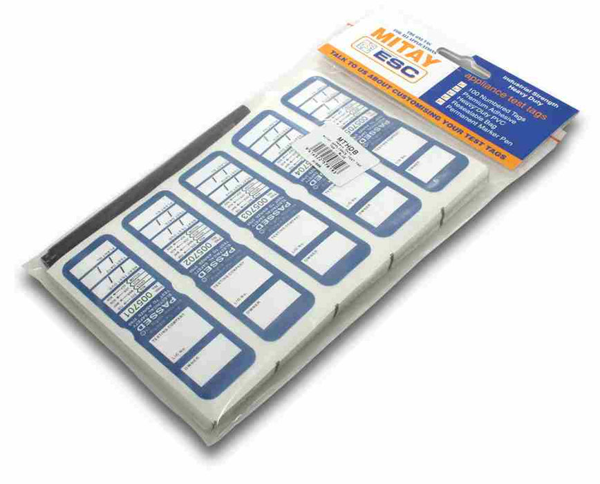 Mitay Test Tag Heavy Duty Blue (Pkt100)