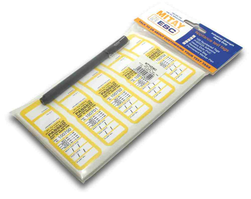 Mitay Test Tag Heavy Duty 4 Colours (Pkt100)
