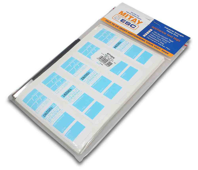 Mitay Test Tag Heavy Duty White (Pkt100)