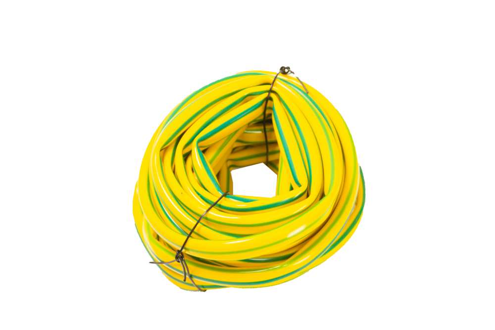 PVC Sleeving 4mm 10m Green/Yellow Coil