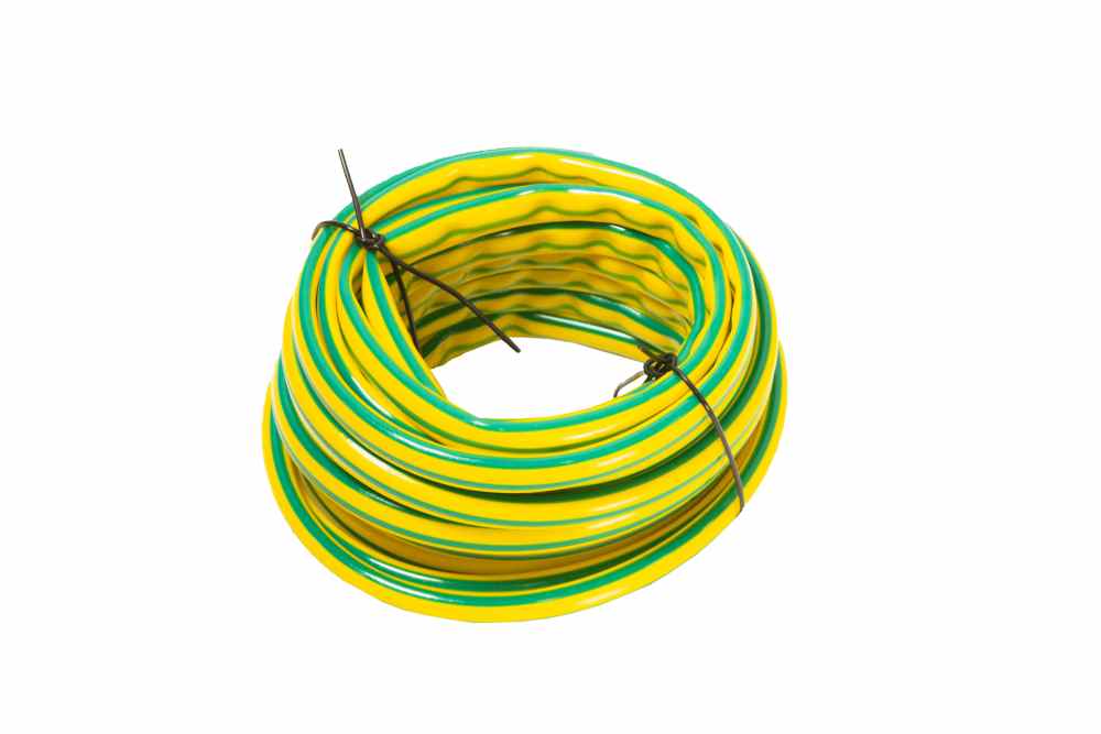 PVC Sleeving 8mm 10m Green/Yellow Coil