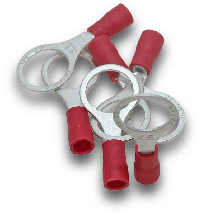 Terminal Ring 10mm Hole Red (Pkt15)